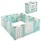 Baby Playpen Albott Play Yard 14 painéis dobráveis azul+branco