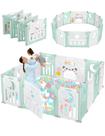 Baby Playpen Dripex dobrável com portão ajustável de 14 painéis
