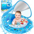 Baby Pool Float GLOPUS com dossel para 6 a 24 meses com brinquedo