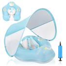 Baby Pool Float LOOWARTS com dossel e assento de segurança UPF50+ UV