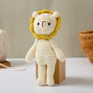 Baby Rattle, vamos fazer Crochet Lion Soft Cotton de 19 cm