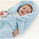 Baby Sac Saco de Dormir para Bebê Microfibra Azul Jolitex Ternille