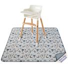 Baby Splat Mat Blissful Diary, impermeável, lavável, cinza, zebra