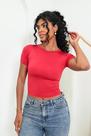 Baby Tee Feminina Blusa Slim Fit Manga Curta Blusa de Compressão Várias Cores Baby Tee Feminina Blusa Slim Fit Manga Curta Blusa de Compressão Várias Cores