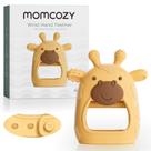 Baby Teether Momcozy Food Grade Silicone de 0 a 12 meses amarelo