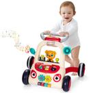 Baby Walker BABY JOY 2 em 1, sente-se para ficar em pé com luzes e sons