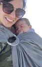 Baby Water Ring Sling Carrier Vlokup, leve e respirável, cinza