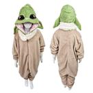 Baby Yoda Macacão Kigurumi Pijama Roupa Fantasia Inverno Infantil Oficial Star Wars The Zona Criaiva