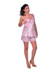 Babydoll amamentação cetim com detalhe em renda Babydoll amamentação cetim com detalhe em renda