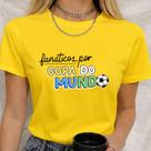 Babylook Algodão Estampa Fanáticos por Copa do Mundo Look Torcida Torcedores Time Brasil Hexacampeão