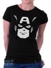 Babylook Capitão América Retrô Vingadores Blusinha Filme Babylook Capitão América Retrô Vingadores Blusinha Filme