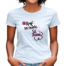 Babylook Tema Outubro Rosa Camiseta Laço Frases Prevenção Cancêr de Mama camisa plus size mulher