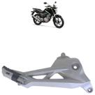 Bacalhau Suporte Pedaleira CG 160 Titan 2016 2017 2018 2019 2020 2021 2022 2023 Prata Com Pedaleira Lado Esquerdo