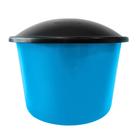 Bacia Big Funda Gigante 100 Litros Com Tampa 100L Resistente e Versátil 64x42cm Para Lavanderia e Armazenamento