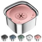 Bacia de água para cães UPSKY 3L, alimentador lento de aço inoxidável de 101 onças
