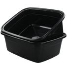Bacia de lavagem Idotry Retangular Plastic Black 17.64L Pacote com 2