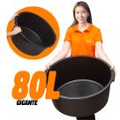 Bacia De Plastico Grande Reforçada Multiuso C Alça 80l