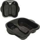 Bacia de plastico para pedicure preta 37x35x8cm