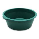 Bacia de plástico redonda canelada com alça 20 litros Verde - Plasnew Bacia de plástico redonda canelada com alça 20 litros Verde - Plasnew