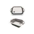 Bacia Escorredor Silicone Retrátil Bandeja Dobrável 3 Em 1 - UD340