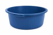 Bacia Gigante Canelada 40 Litros Multiuso Plástica Resistente Azul Bacia Gigante Canelada 40 Litros Multiuso Plástica Resistente Azul