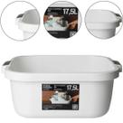 Bacia Grande Quadrada Multiuso Lavanderia Branco 17,5 Litros