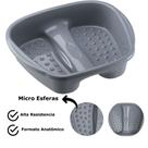 Bacia Para Pés Pedicure Profissional Grande Multiuso Relaxamento Cinza Dompel