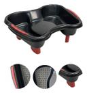 Bacia Para Pés Pedicure Reforçada Profissional Multiuso Relaxamento Com Pedestal Preta