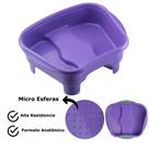 Bacia Para Pés Pedicure Reforçada Profissional Multiuso Relaxamento Com Pedestal Roxa Dompel