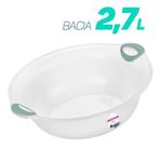 Bacia Plástica Com Borracha Nas Laterais 2,7 Litros Resistente Versátil Sanremo Bacia Plástica Com Borracha Nas Laterais 2,7 Litros Resistente Versátil Sanremo