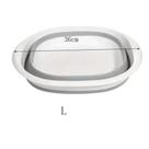 Bacia retratil dobravel portatil de silicone tamanho 36 cm