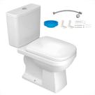 Bacia sanitaria deca quadra com caixa acoplada branco gelo kp.211.17 + kit instalacao + assento