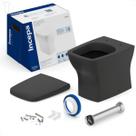 Bacia sanitaria incepa boss convencional onix + kit instalacao + assento termofixo