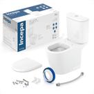 Bacia sanitaria incepa rimless neo branca com caixa acoplada + kit instalacao + assento