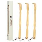 Back Scratcher YIMICOO, 43 cm de cabo de comprimento, bambu, madeira, pacote com 3