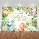 Backdrop Fitumiw Dinosaur Baby Shower 210x150cm em vinil