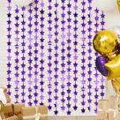 Backdrop LolStar Purple Glitter Stars, 3,3 x 6,6 pés, pacote com 2