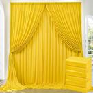Backdrop NSSONBEN 915x305 cm Cortinas de poliéster amarelas Backdrop NSSONBEN 915x305 cm Cortinas de poliéster amarelas