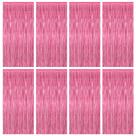 Backdrop ZATAYE Pink, 1 m x 2 m, franja metálica, pacote com 8