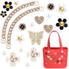Bag Charms ROPCIA para bolsa de pântano, pérolas e flores de borboleta