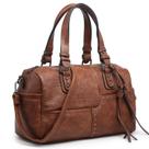 Bag Dasein Women Soft Vegan Leather Barrel Coffee Bag Dasein Women Soft Vegan Leather Barrel Coffee