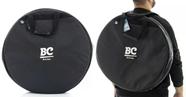 Bag de Pratos BC Bags Batera Clube Signature Via Black 22 em Eco Couro com alça de mochila