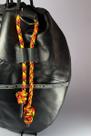 Bag Maxi Couro Legítimo Toque de Seda Preto Nautical
