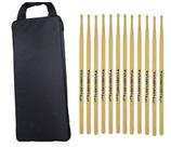 Bag Porta Baquetas semiluxo com 6 pares de Baquetas Light