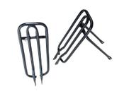 Bagageiro MTB Tubular Dobrável Preto Brilhante Importado para Bicicleta