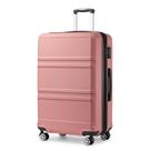 Bagagem Kono, parte rígida expansível de 28 polegadas com fechadura TSA, rosa nude