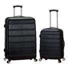 Bagagem Rockland Melbourne Hardside expansível de 2 peças preta