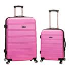 Bagagem Rockland Melbourne Hardside expansível de 2 peças rosa