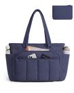 BAGSMART Bolsa Tote para Mulheres, Conjunto com 2 Bolsas Puffer com Zíper, Bolsa Matelassê para Enfermeira para Trabalho, Viagem e Faculdade, Azul-Marinho BAGSMART Bolsa Tote para Mulheres, Conjunto com 2 Bolsas Puffer com Zíper, Bolsa Matelassê para Enfermeira para Trabalho, Viagem e Faculdade, Azul-Marinho