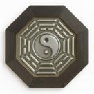 Baguá Céu Posterior Yin Yang Madeira Imbuia Oitavado 18 cm